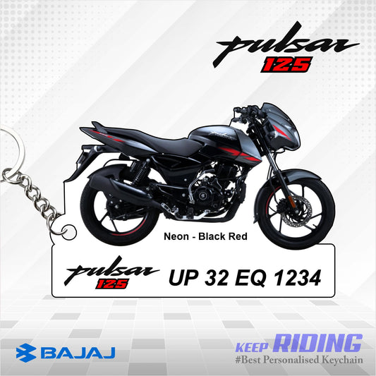 Pulsar 125 - Personalized Bajaj Keychain - Wood, Acrylic, Metal Printed