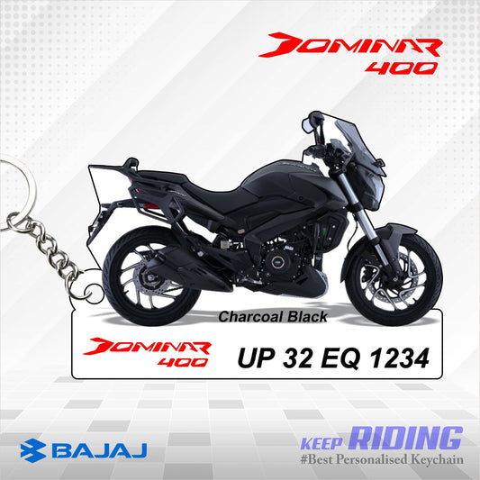 Dominar 400 - Personalized Bajaj Keychain - Wood, Acrylic, Metal Printed