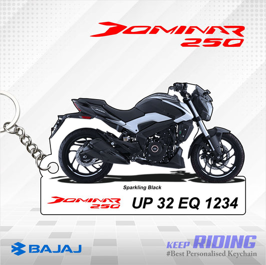 Dominar 250 - Personalized Bajaj Keychain - Wood, Acrylic, Metal Printed