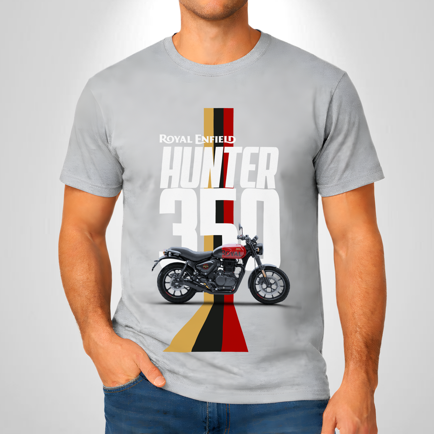 Hunter 350 - Rebel Red | Cotton Bio Wash - Graphic Printed T-shirt