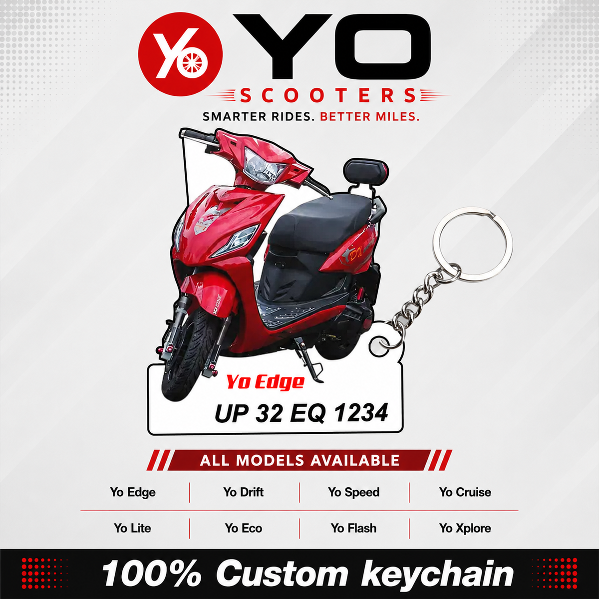 Yo Scooters - All Models - Personalized Yo Scooters Printed Keychain