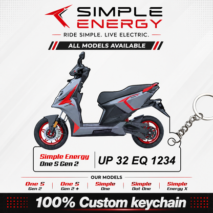 Simple Energy Scooters - All Models - Personalized Simple Energy Printed Keychain