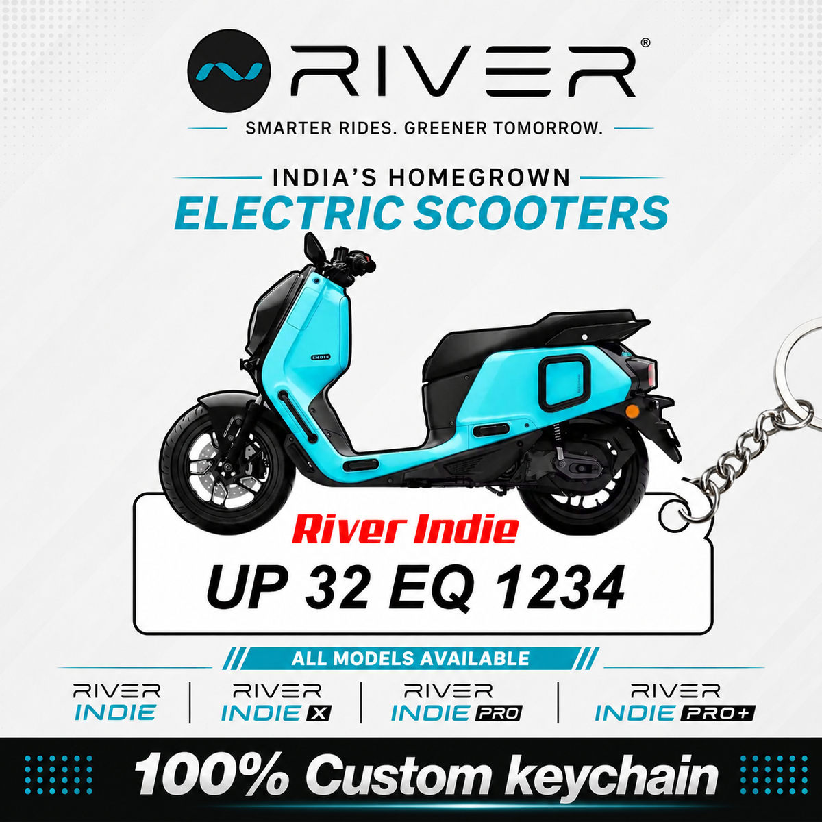 River Scooters - All Models - Personalized River Printed Keychain