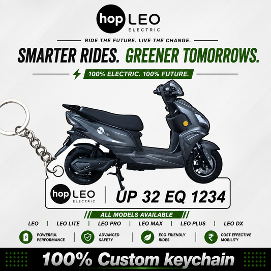 Hop Electric Bikes - All Models - Personalized Hop Electric Printed Keychain