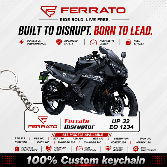 Ferrato Bikes - All Models - Personalized Ferrato Printed Keychain