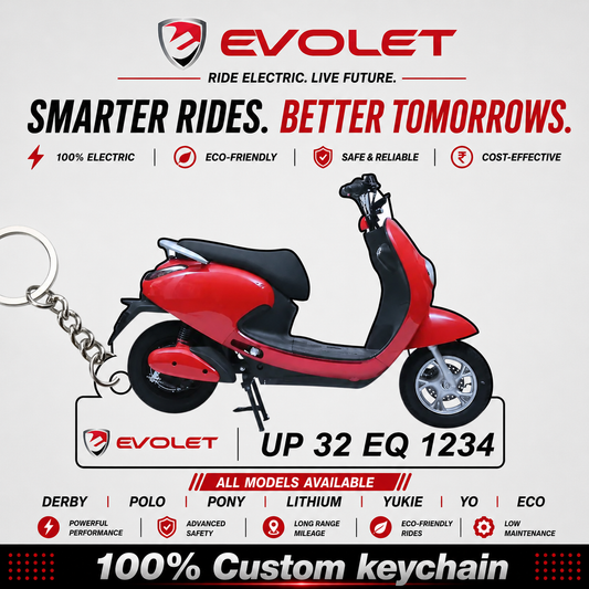 Evolet Scooters - All Models - Personalized Evolet Printed Keychain