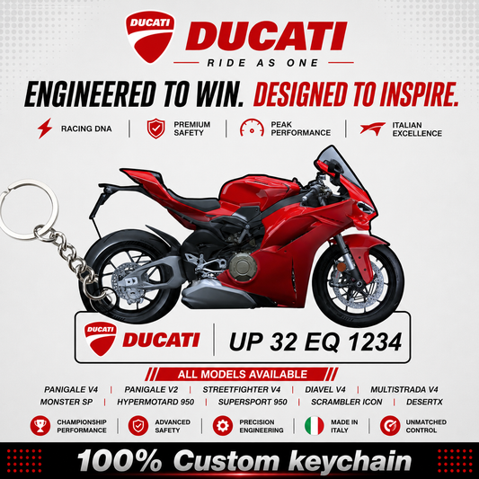 Ducati Bikes - All Models - Personalized Ducati Printed Keychain