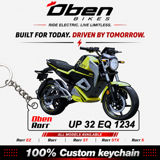 Oben Bikes - All Models - Personalized Oben Printed Keychain