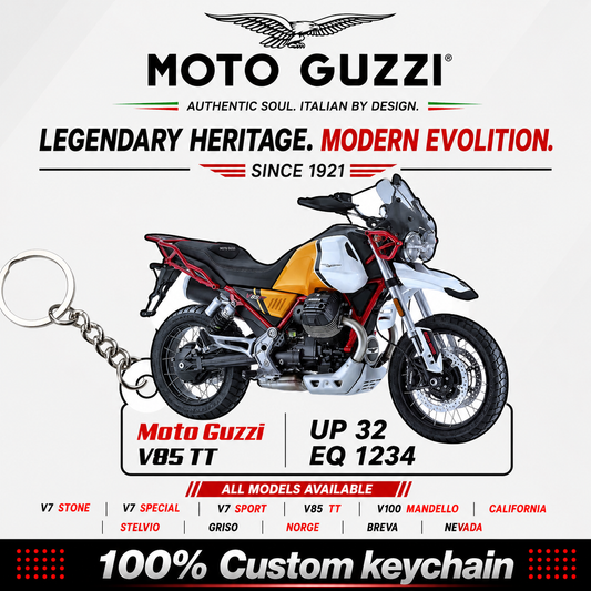 Moto Guzzi Bikes - All Models - Personalized Moto Guzzi Printed Keychain