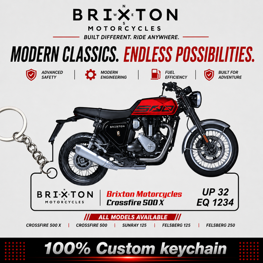 Brixton Motorcycles Bikes - All Models - Personalized Brixton Motorcycles Printed Keychain