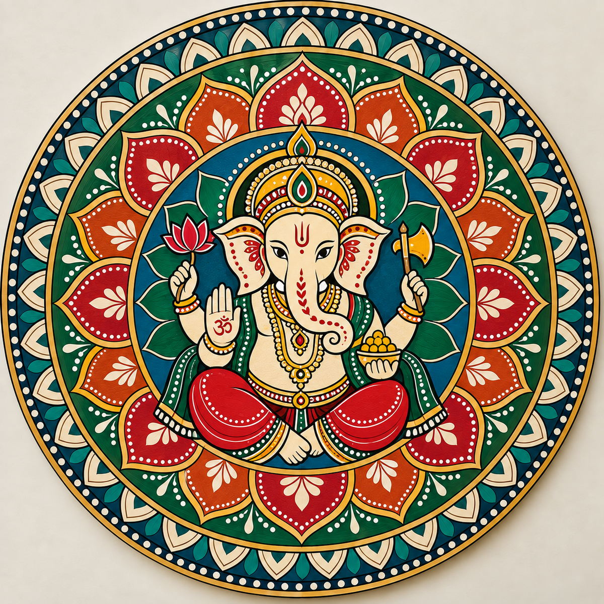 Ganesha Mandala Engraved MDF Wall Art - DIY - Pre-Marked MDF