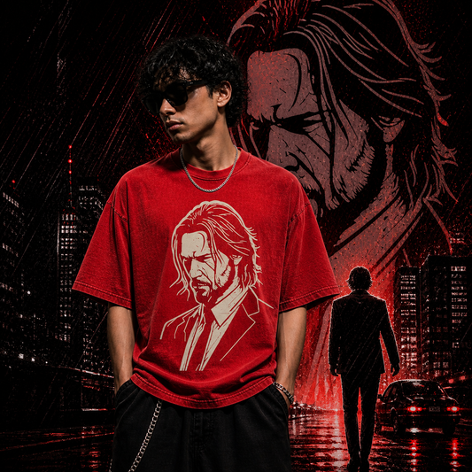 John Wick  | Cotton Bio Wash - Graphic Printed T-shirt