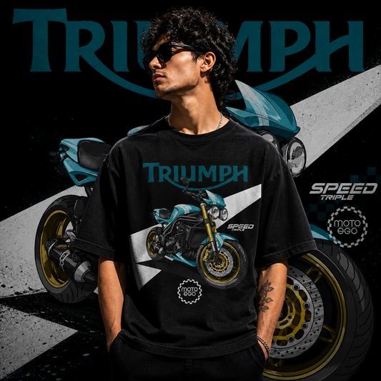 Triumph 2007 Speed Triple  | Cotton Bio Wash - Graphic Printed T-shirt