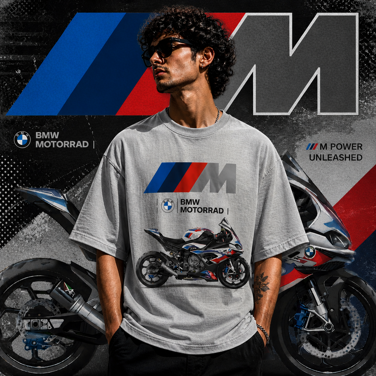 BMW Motorrad  | Cotton Bio Wash - Graphic Printed T-shirt