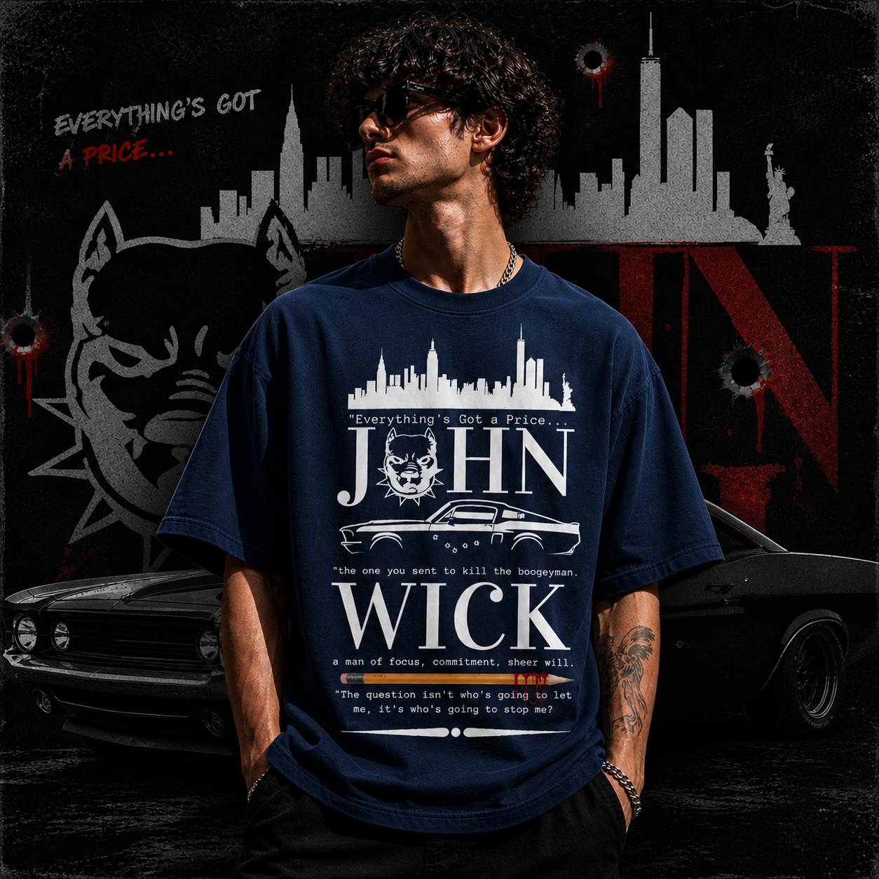 BOOGEYMAN LEGEND - John Wick  | Cotton Bio Wash - Graphic Printed T-shirt