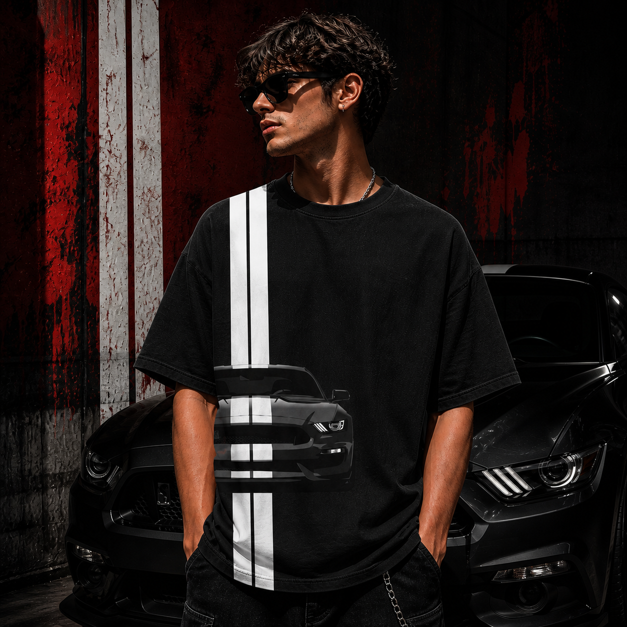 Magnetic GT350 | Cotton Bio Wash - Graphic Printed T-shirt
