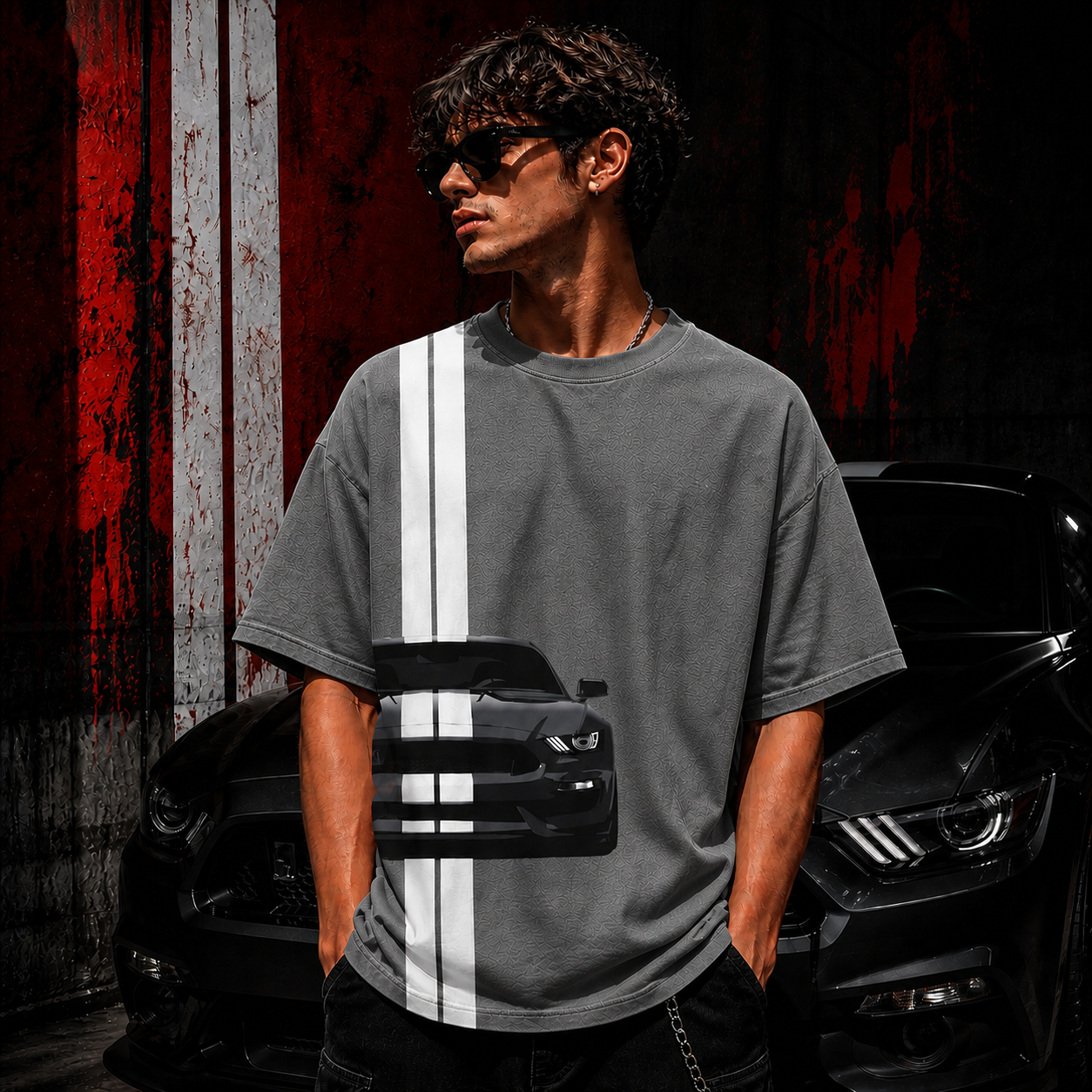 Magnetic GT350 | Cotton Bio Wash - Graphic Printed T-shirt