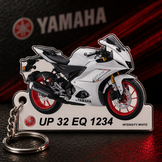 R15 V4 - Personalized Yamaha Keychain - Wood, Acrylic, Metal Printed