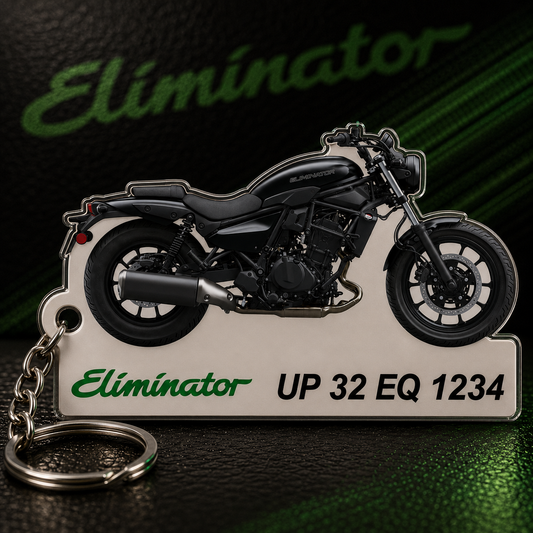 Eliminator - Personalized Kawasaki Keychain - Wood, Acrylic, Metal Printed