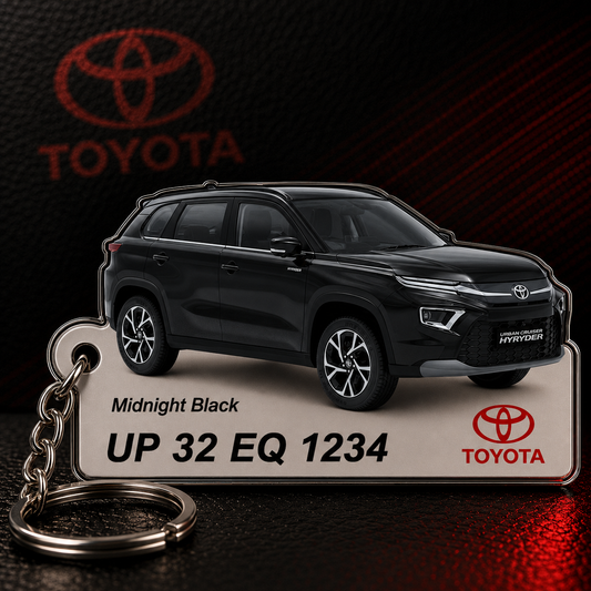 HYRYDER (Urban Cruiser) - Personalized Toyota Keychain - Wood, Acrylic, Metal Printed