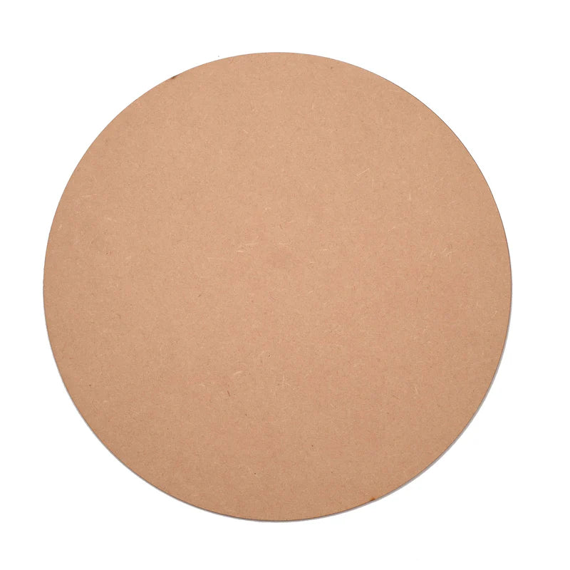 MDF Plain Round Base for Painting - MDF Thickness: 2.1mm, 4mm, 6mm, 11mm, 16mm