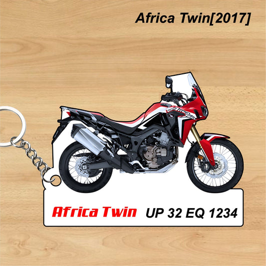 Africa Twin[2017] - Personalized Honda Keychain - Wood, Acrylic, Metal Printed