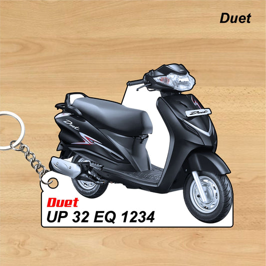 Duet - Personalized Hero Keychain - Wood, Acrylic, Metal Printed