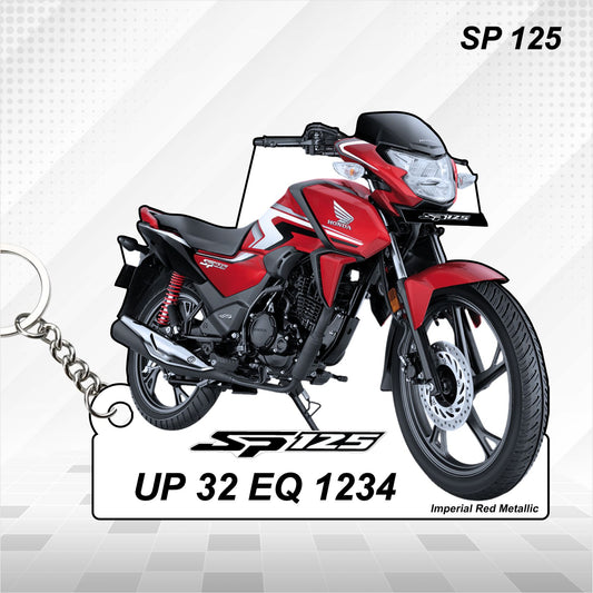 SP 125 - Personalized Honda Keychain - Wood, Acrylic, Metal Printed