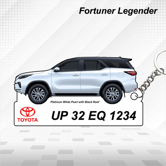 Fortuner Legender- Personalized Toyota Keychain - Wood, Acrylic, Metal Printed