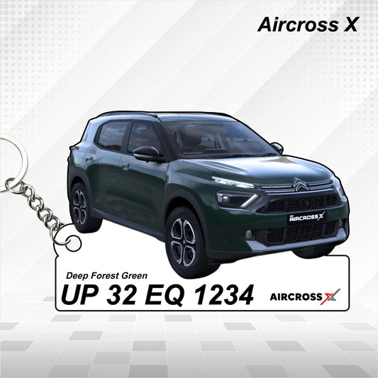Aircross X - Personalized Citroen Car Keychain - Wood, Acrylic, Metal Printed