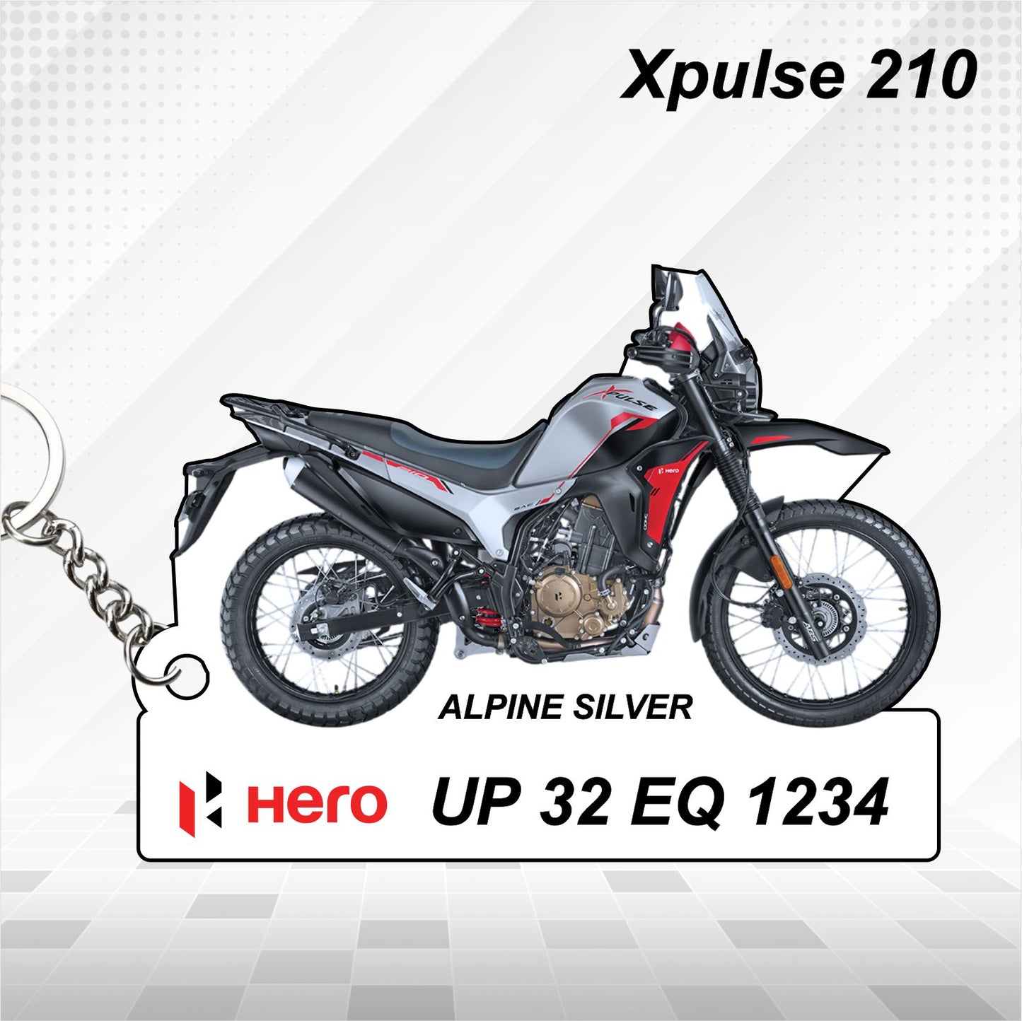 Hero XPULSE 210  - Personalized Hero Keychain - Wood, Acrylic, Metal Printed
