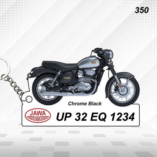 Jawa 350 - Personalized Jawa Keychain - Wood, Acrylic, Metal Printed