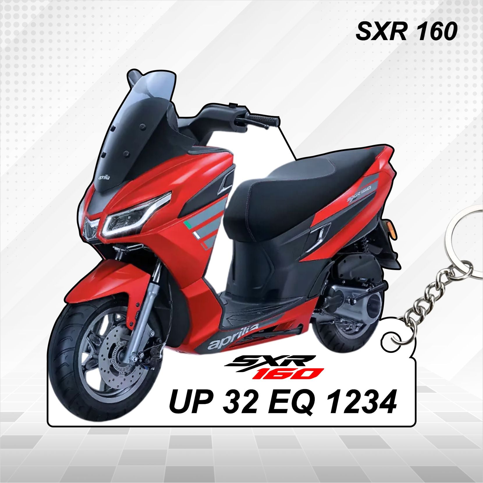 Aprilia SXR 160 Personalized Keychain - Wood, Acrylic & Metal | WoopX