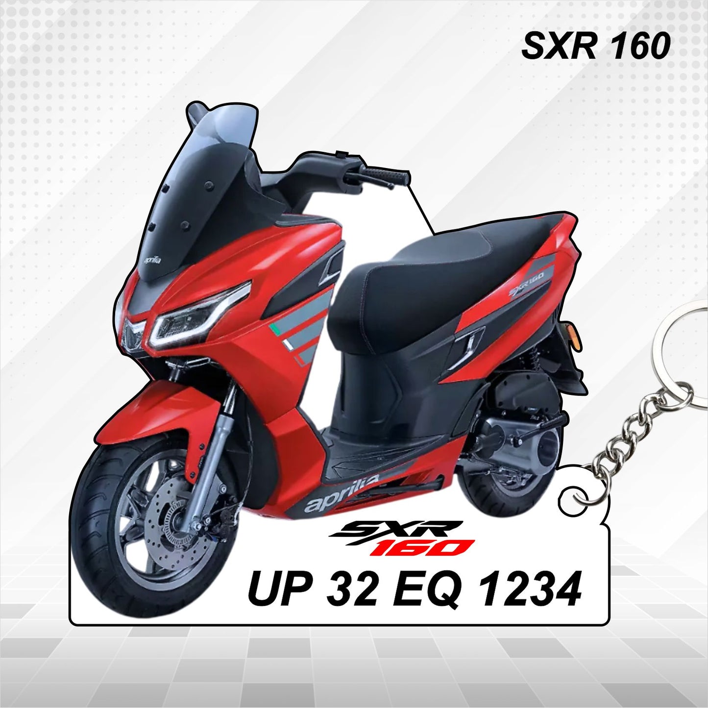 SXR 160 - Personalized Aprilia Keychain - Wood, Acrylic, Metal Printed, Lanyard