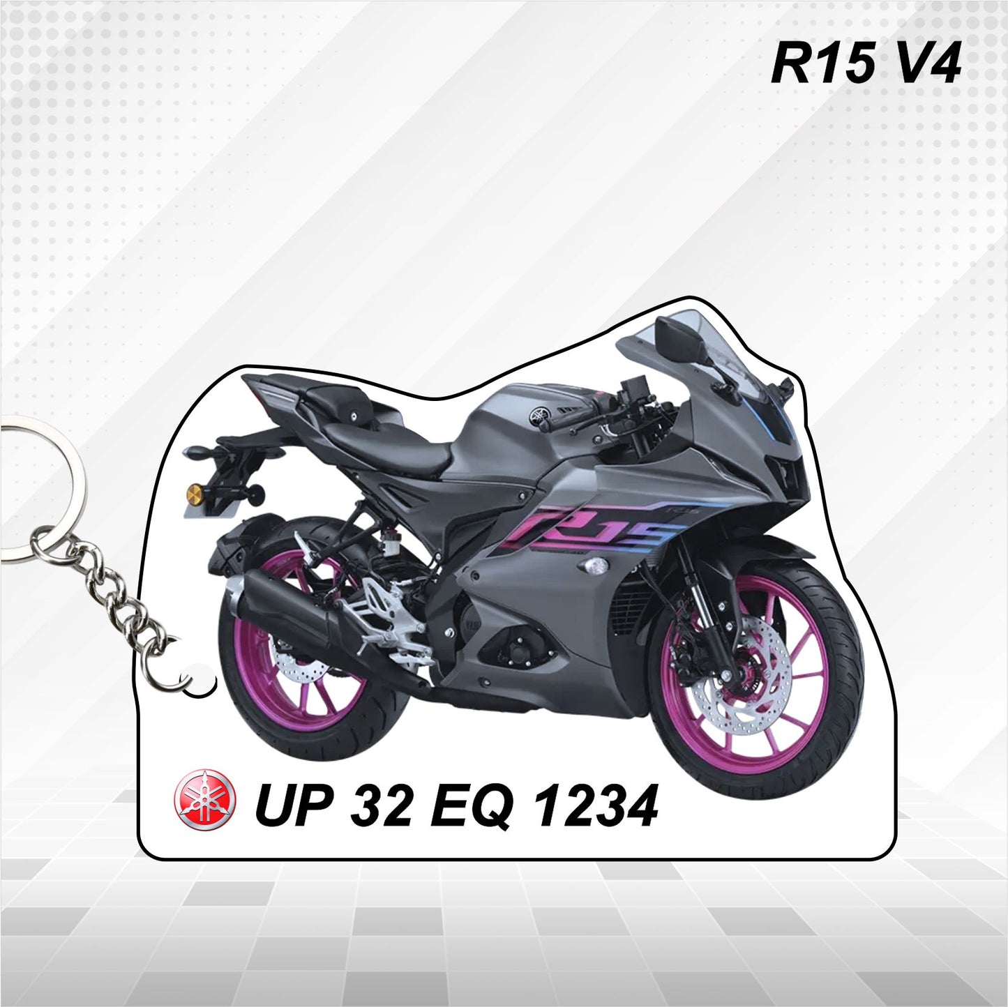 R15 V4 - Personalized Yamaha Keychain - Wood, Acrylic, Metal Printed