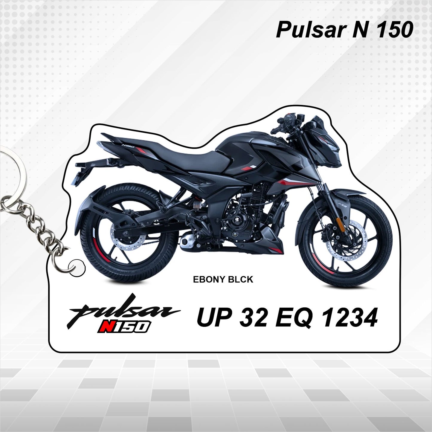 Pulsar N 150 - Personalized Bajaj Keychain - Wood, Acrylic, Metal Printed