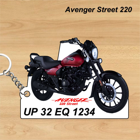Avenger Street 220 - Personalized Bajaj Printed Keychain or Lanyard