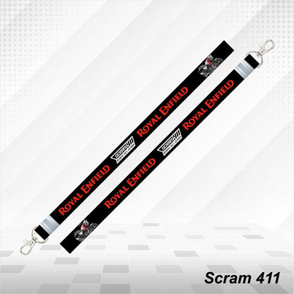 Scram 411 -  Personalized Royal Enfield Printed Lanyard Keychain