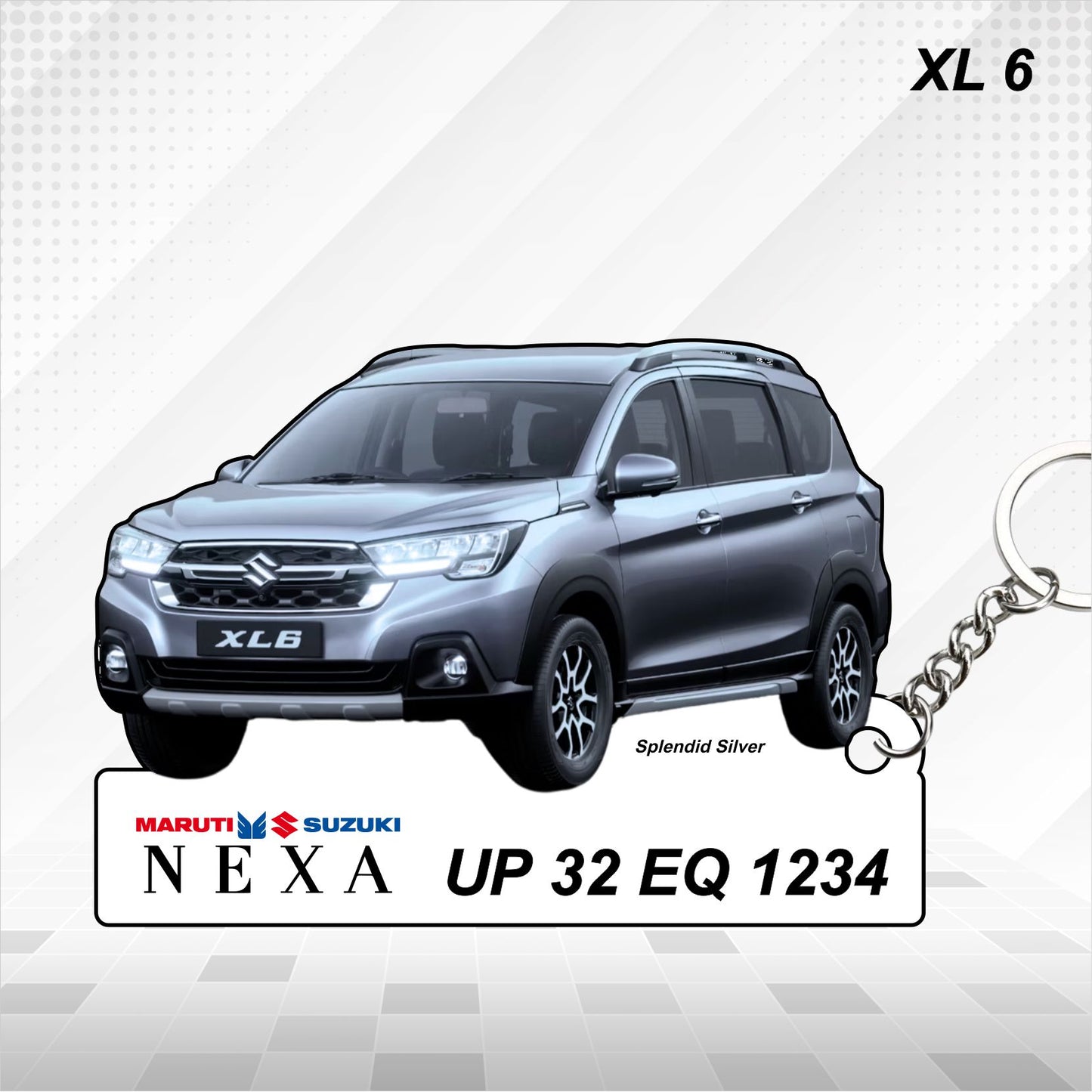 XL6 - Personalized  Maruti Suzuki Nexa Keychain - Wood, Acrylic, Metal Printed