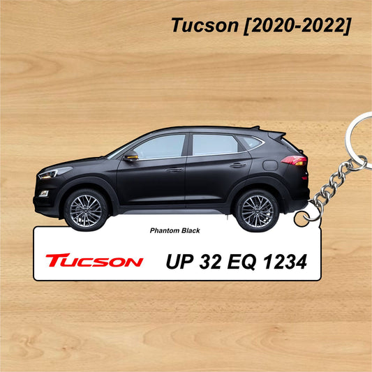 Tucson [2020-2022] - Personalized Hyundai Car Keychain - Wood, Acrylic, Metal Printed