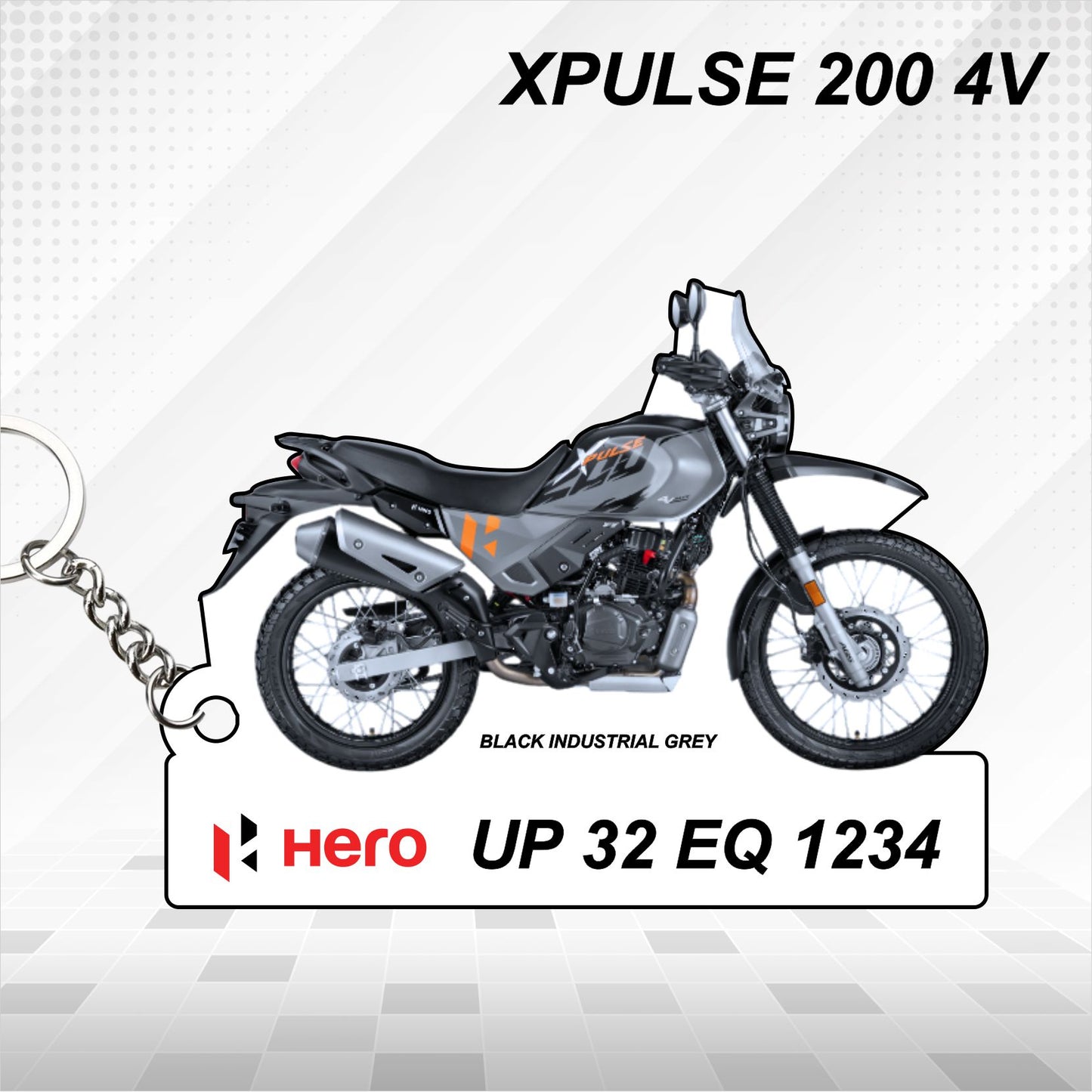 Hero XPULSE 200 4V  - Personalized Hero Keychain - Wood, Acrylic, Metal Printed