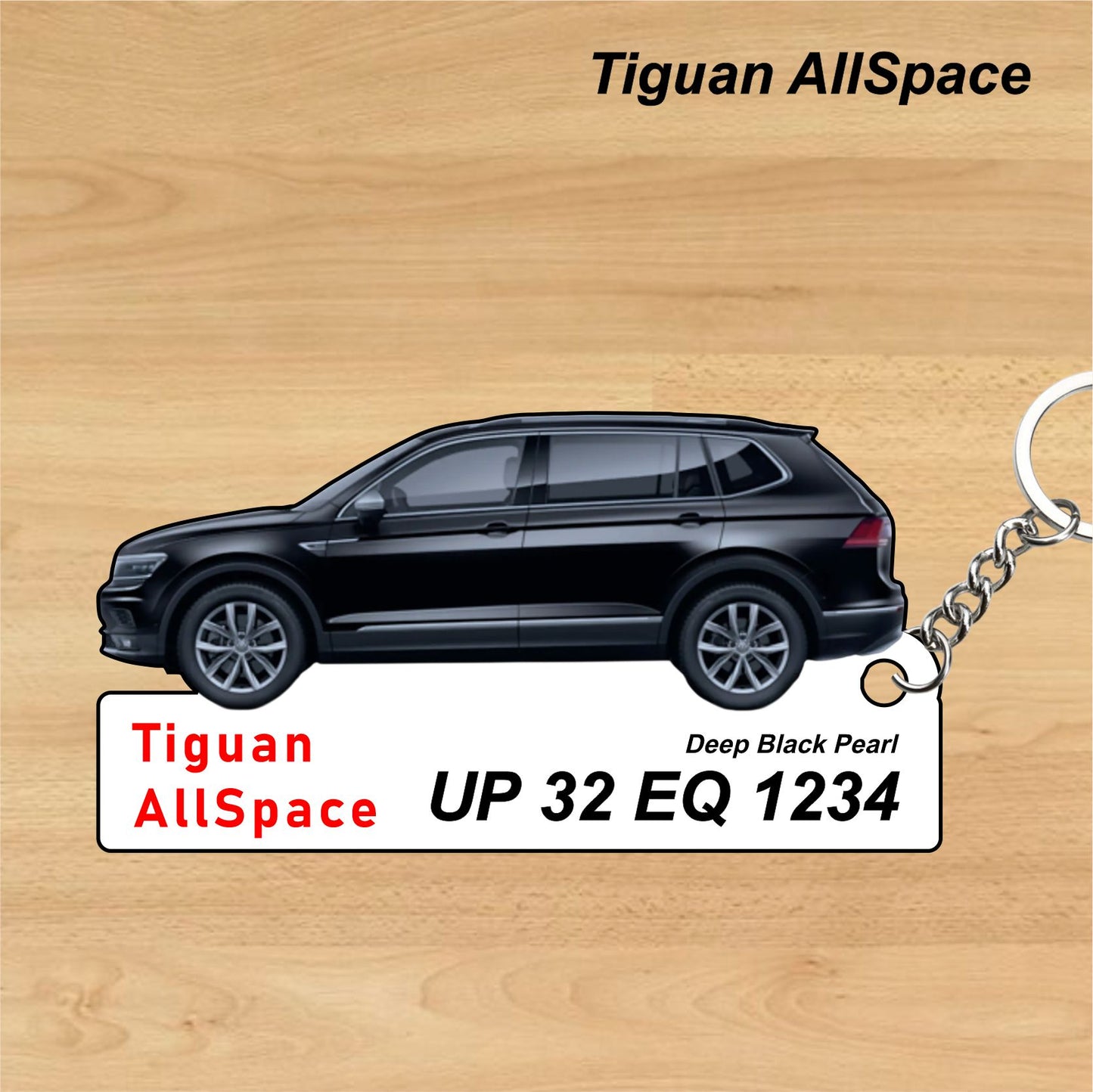 Tiguan AllSpace - Personalized Volkswagen Car Keychain - Wood, Acrylic, Metal Printed