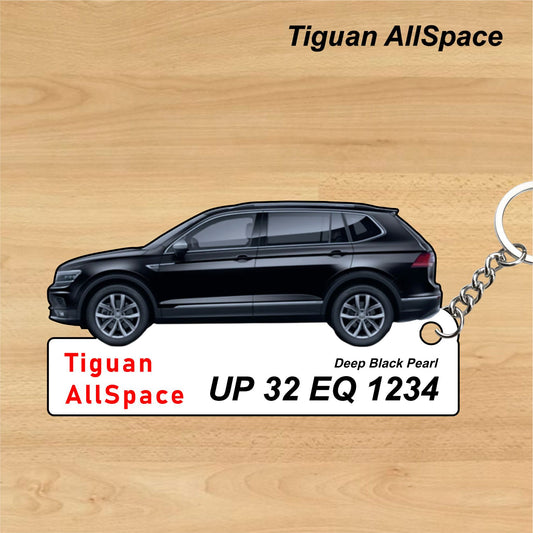 Tiguan AllSpace - Personalized Volkswagen Car Keychain - Wood, Acrylic, Metal Printed