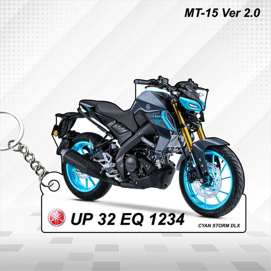 MT-15 Ver 2.0 - Personalized Yamaha Keychain - Wood, Acrylic, Metal Printed