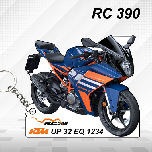 KTM RC 390 - Personalized KTM Keychain - Wood, Acrylic, Metal Printed