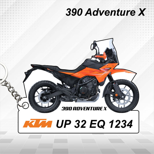 KTM 390 Adventure X - Personalized KTM Keychain - Wood, Acrylic, Metal Printed
