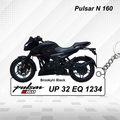 Pulsar N160 - Personalized Bajaj Keychain - Wood, Acrylic, Metal Printed