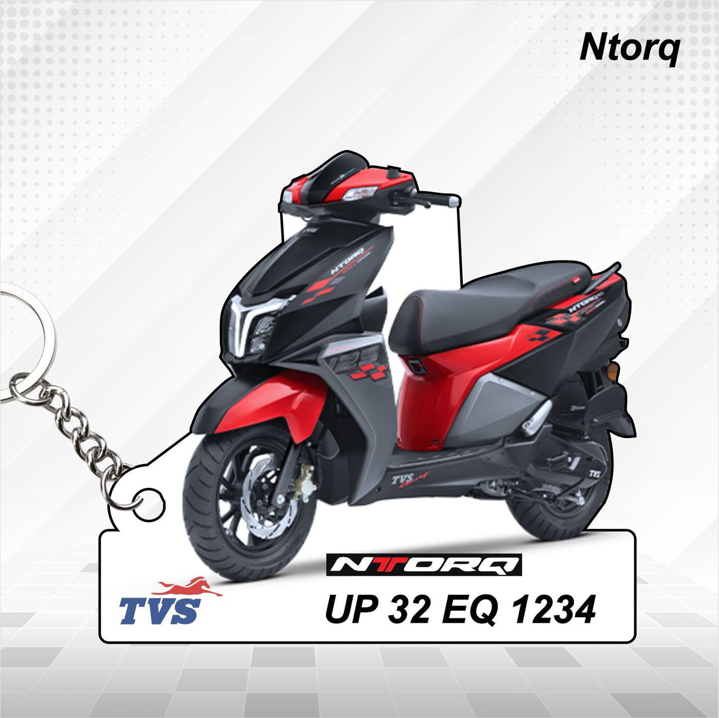 TVS Ntorq 125 - Personalized TVS Keychain - Wood, Acrylic, Metal Printed