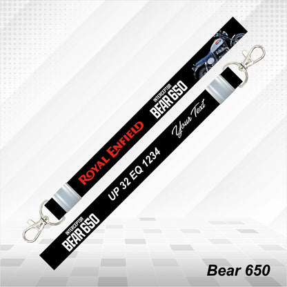 Bear 650 - Personalized Royal Enfield Printed Lanyard Keychain