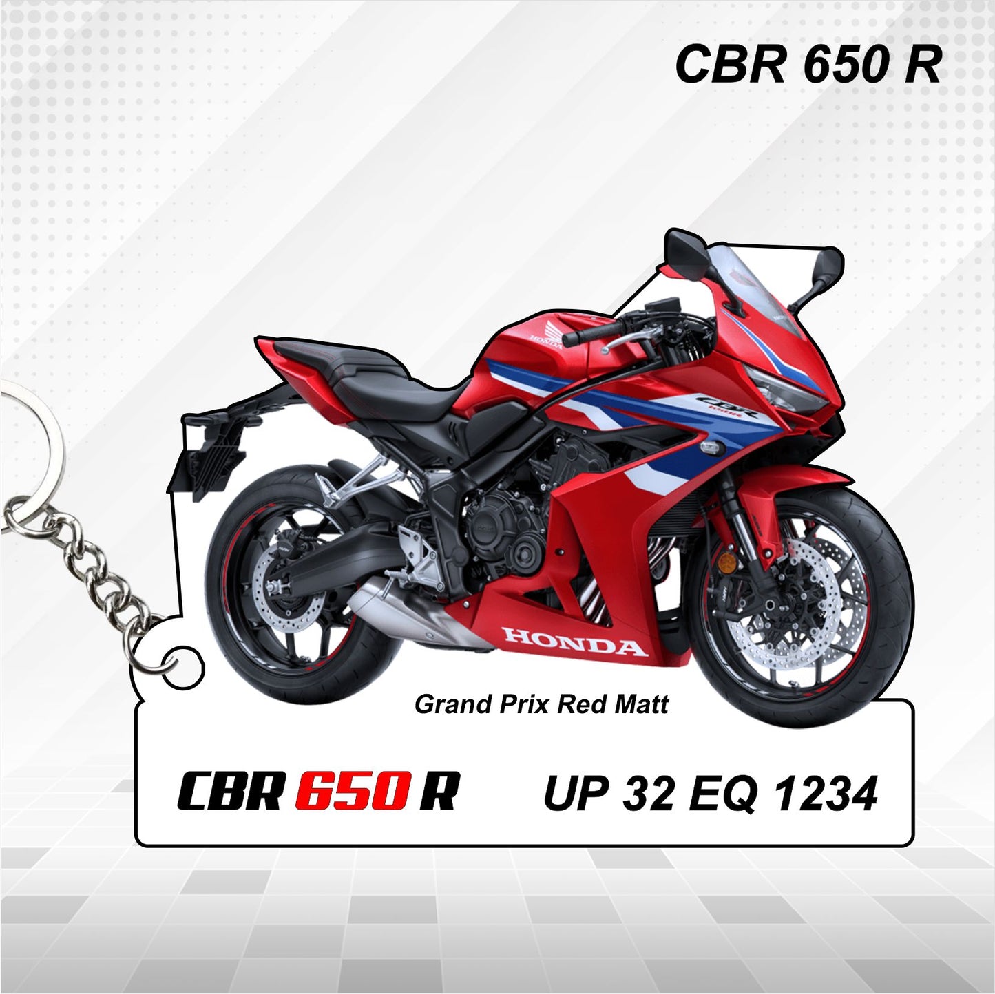 CBR 650 R - Personalized Honda Keychain - Wood, Acrylic, Metal Printed